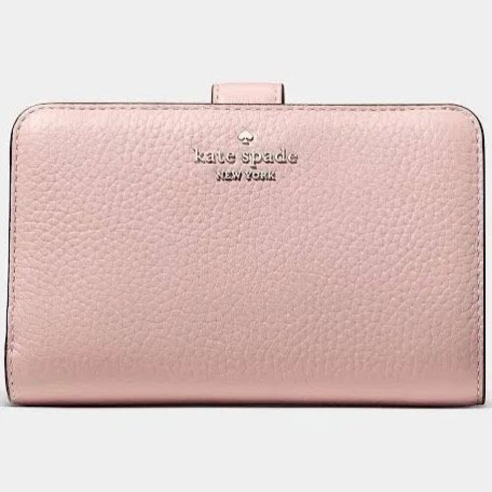 Kate Spade Madison Medium Compact Bifold Wallet Light Pink Saffiano Leather Chic